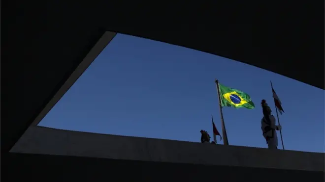 Guarda presidencial no Planalto