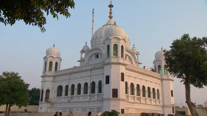 The Gurdwara Darbar Sahib Kartarpur, close to the Pakistan-Indian border, is one of the holiest sites in Sikhism
