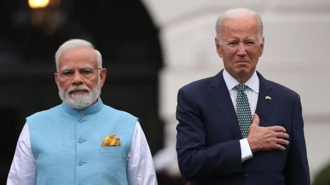 नरेंद्र मोदी आणि जो बायडेन