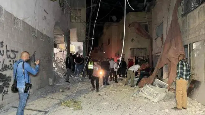 জেনিনে সবশেষ বিমান হামলার পরের ছবি