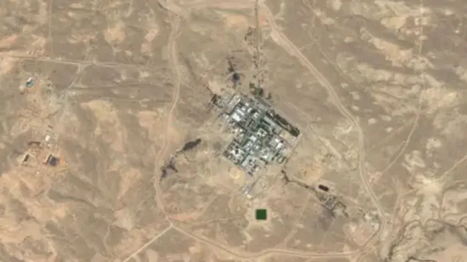 Imágenes satelitales Maxar del Centro de Investigación Nuclear Shimon Peres del Néguev en el desierto de Néguev, en las afueras de Dimona, Israel.