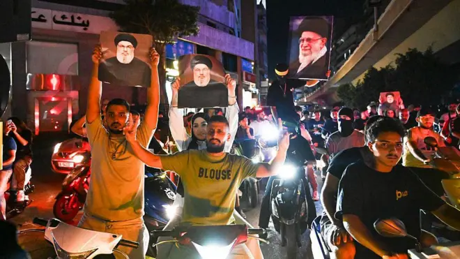 تظاهرات هواداران حزب الله در بیروت 