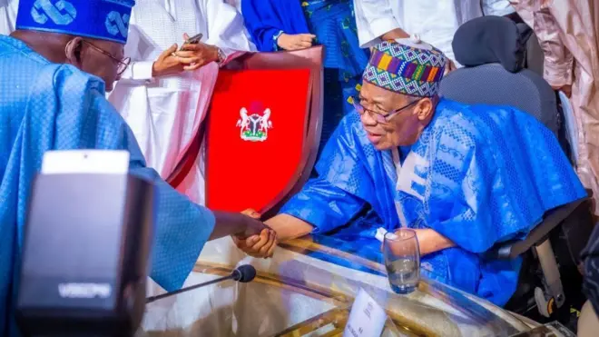 Former military President Ibrahim Babangida book launch wit President Bola Tinubu and oda prominent Nigerians