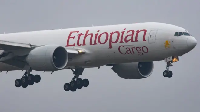 ፅዕነት ካብ ሞንጎ ዘመላልሳ ቦይንግ 777 መገዲ ኣየር ኢትዮጵያ