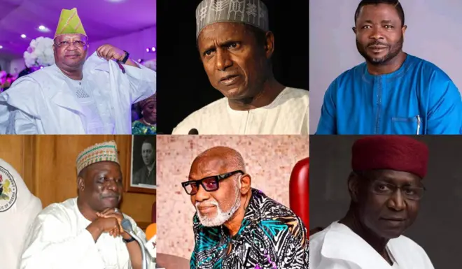 Aworan awọn Gomina ati eekan to ku lori oye ni Naijiria