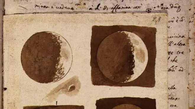 Galileo publicó sus dibujos de la Luna en 1610 en su obra Siderus Nuncius o Mensajero Sideral. Foto: gentileza ESA