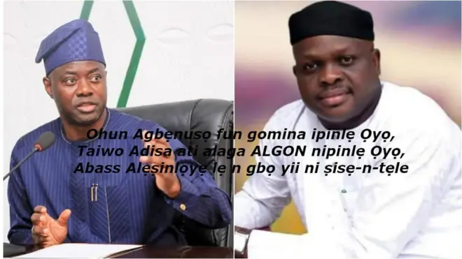 Ohun agbẹusọ fun Gomina Makinde tipinlẹ Ọyọ ati ohun alaga ALGON, Abass Alẹshinloye