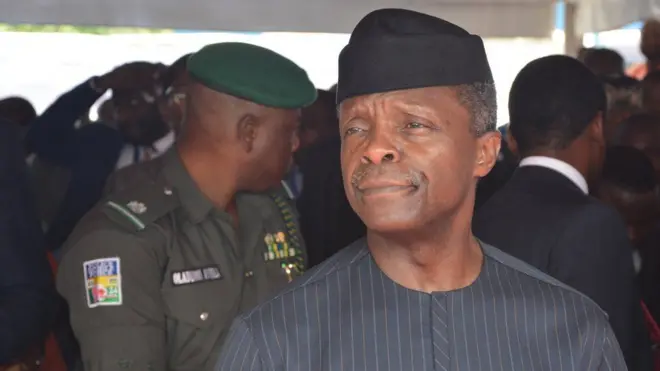 On Monday, Vice President Osinbajo travel go Plateau State to try settle di palava wey dey cause kill kill dia