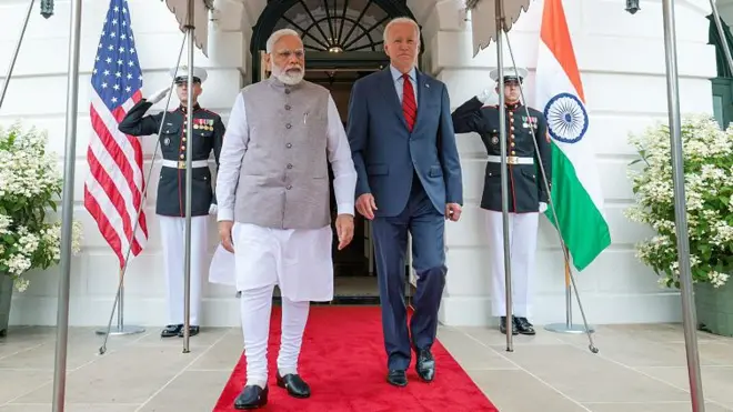 नरेंद्र मोदी और जो बाइडन 