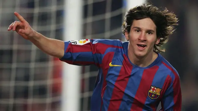 Lionel Messi en sus primeros años en el Barcelona