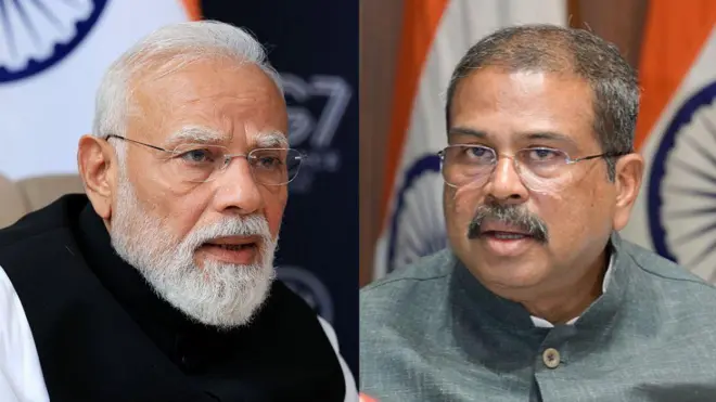 नरेंद्र मोदी और धर्मेंद्र प्रधान
