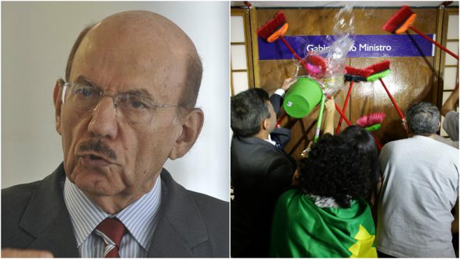 ex-ministro do CGU, Jorge Hage/servidoresapostas esportivas prognosticosprotesto contra ex-ministro da Transparência