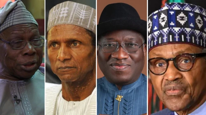 Obasanjo, YarAdua, Jonathan, Buhari da Tinubu sun shugabanci Najeriya daga 1999 zuwa yanzu