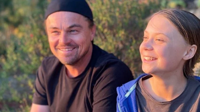 Foto de Leonardo Di Caprio y Greta Thunberg en Instagram.