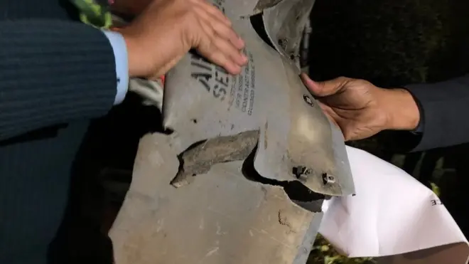 పాక్ ఎఫ్-16 విమానానికి చెందిందిగా భారత్ చెబుతున్న శకలం