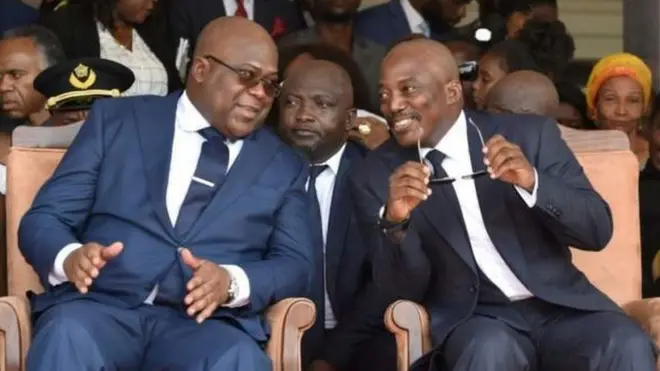Rais Tshisekedi na mtangulizi wake Jospeh kabila