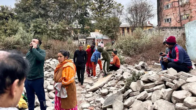 Región del Tíbet tras el terremoto. 