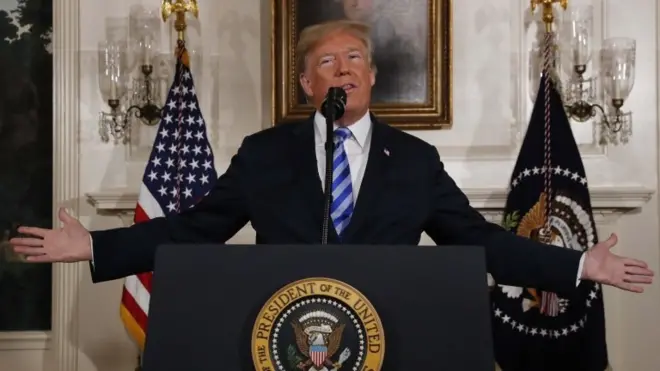 Trump hizo su anuncio desde la Casa Blanca.