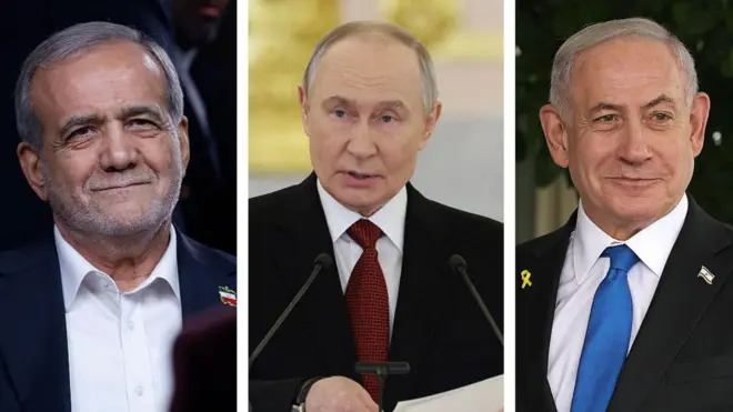 نتانیاهو، پوتین و پزشکیان