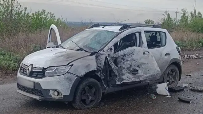 На Харківщині росіяни скинули дрон на автомобіль із жінками 