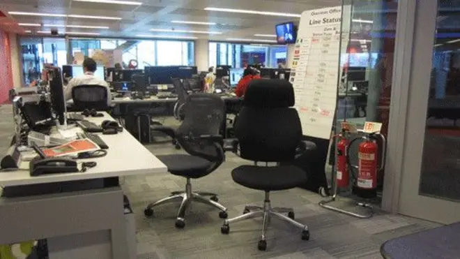 BBC倫敦新廣播大廈辦公區一角(2013年)