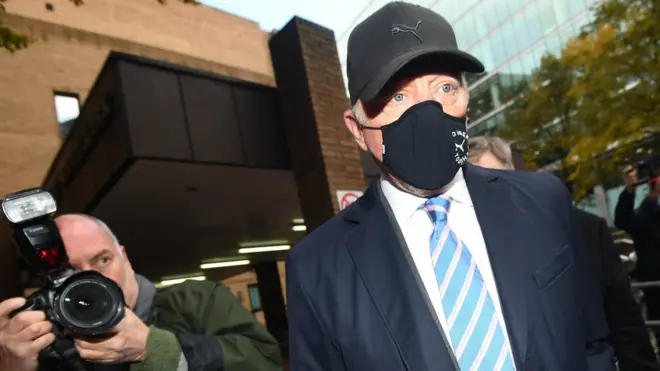 Former tennis champion Boris Becker leaves Southwark Crown Court in London