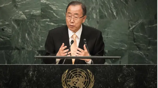 අවසන් දේශනයේදී ශ්‍රී ලංකාව ගැන බැන් කි මූන්