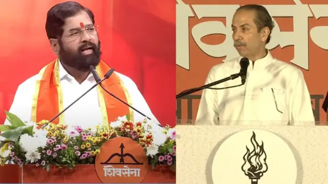 एकनाथ शिंदे आणि उद्धव ठाकरे