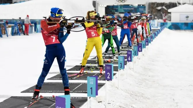 Змагання з біатлону під час зимової Олімпіади в Південній Кореї