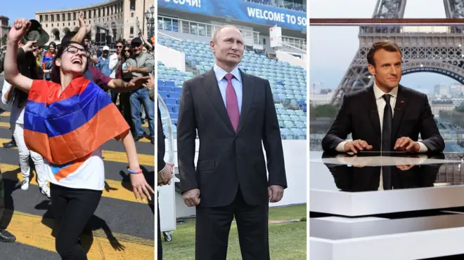 Вірменія, Путін, Макрон