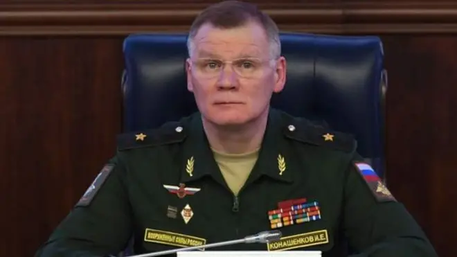 Igor Konashenkov avuga ko iki gitero kuri iyo ndege cabaye hanze y'igisagara ca Odessa mu bumanuko bushira uburengero bwa Ukraine