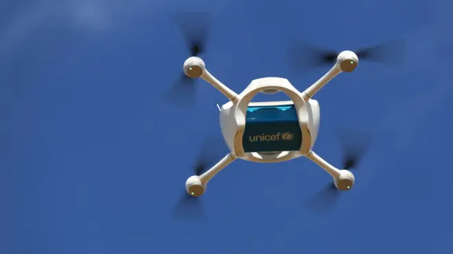 The drone is also fitted with a parachute in case of emergencies