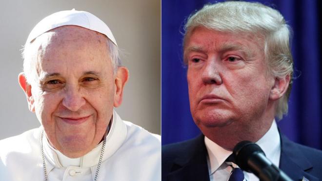 Pope Francis and Donald Trump