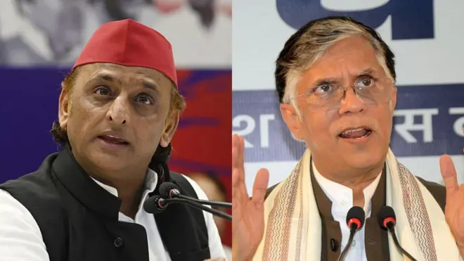 अखिलेश यादव और पवन खेड़ा
