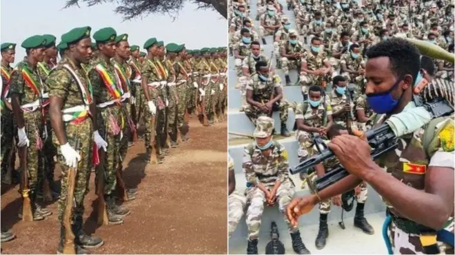 የኦሮሚያ እና የትግራይ ልዩ ኃይል አባላት 