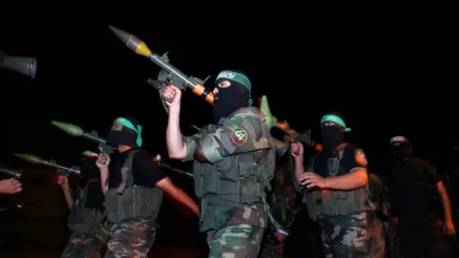 Gaza, yang dikuasai Hamas, menjadi tempat bagi sayap militernya, Brigade Ezzedine al-Qassam, untuk menyerang Israel.