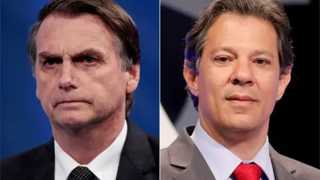 Jair Bolsonaro (PSL) e Fernando Haddad (PT) disputarão o 2º turno da eleição presidencial