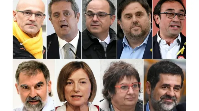 Дев'ять лідерів Каталонського руху за від'єднання від Іспанії тепер проведуть роки за ґратами