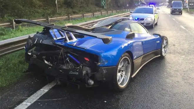 Pagani Zonda marka araç kazalı