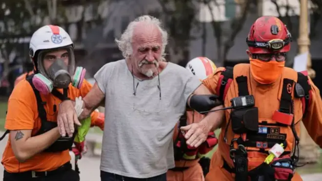 Protesta de jubilados en Argentina