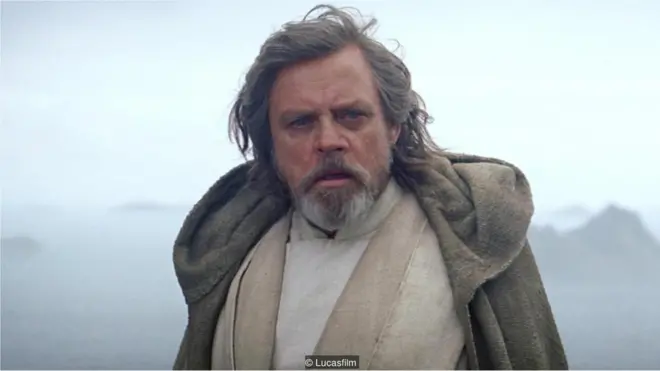 George Hamill, pemeran Luke Skywalker, dalam film Star Wars: Episode VIII