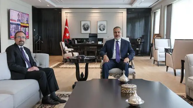 ABD'nin eski Ankara Büyükelçisi John Bass, 17 Eylül'de Dışişleri Bakanı Hakan Fidan ile görüştü.