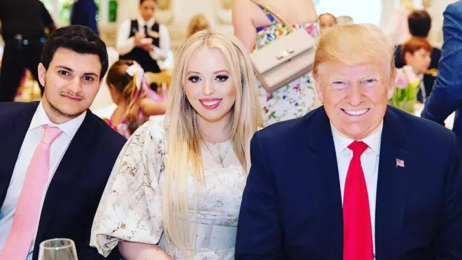 Michael, Tiffany and Donald Trump