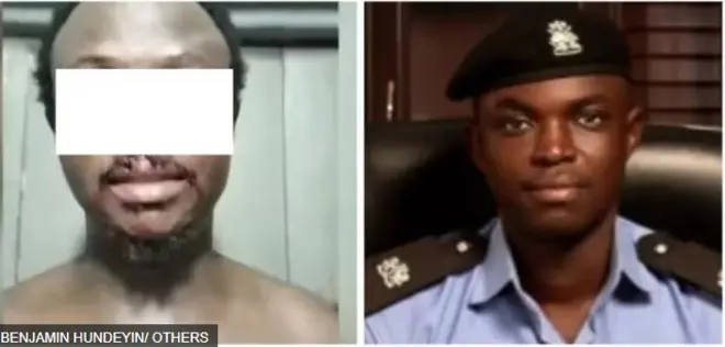 Ọkùnrin náà àti Agbẹnusọ Ọlọ́pàá Eko, Benjamin Hundeyin