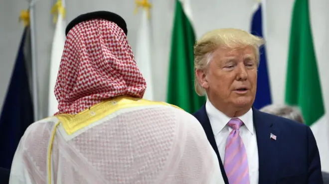 सऊदी अरब के क्राउन प्रिंस मोहम्मद बिन सलमान और अमेरिकी राष्ट्रपति डोनाल्ड ट्रम्प 