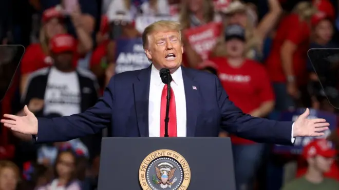 El mitin de Trump tuvo lugar en Tulsa, Oklahoma.