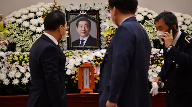 10일 오전 서울 종로구 서울대병원 장례식장에 故 박원순 서울시장의 빈소가 마련돼 있다.