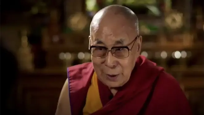BBCの取材に応じるダライ・ラマ14世
