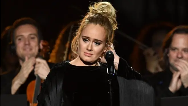 The star was visibly upset by the incident