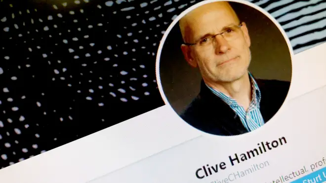 Clive Hamilton微博头像（BBC中文网图片13/11/2017）